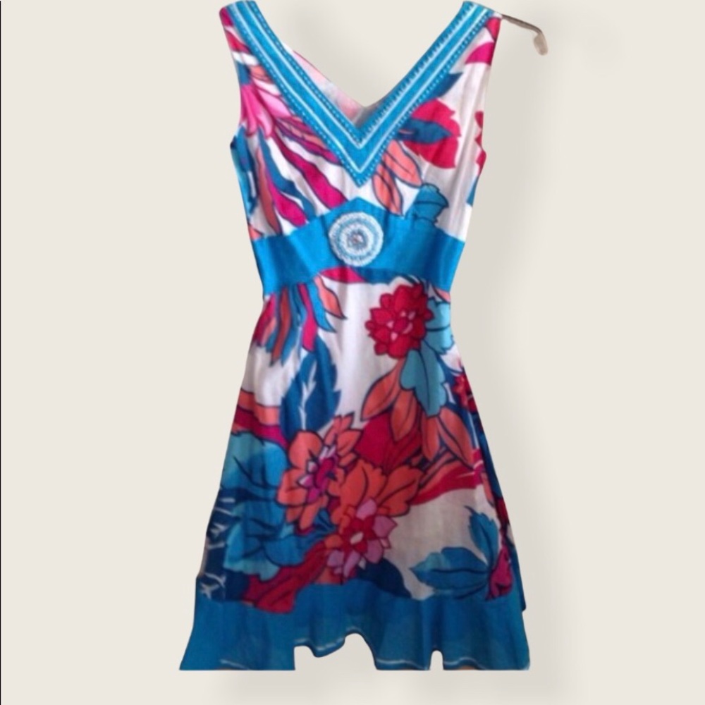 🔴Floral Cotton Sun Dress